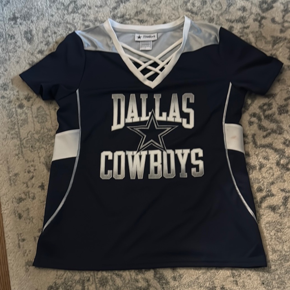 NFL Dallas Cowboys Gray and White Top